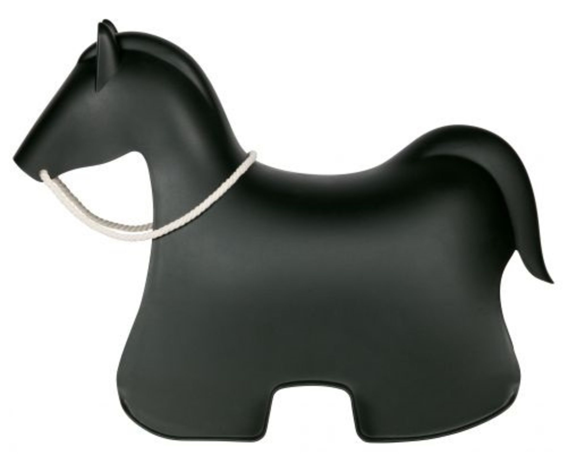 1 x MEIA Contemporary Rocking Horse In Black - Dimensions: H61xW80xD41cm - Brand New Stock - Image 2 of 5
