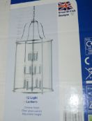 1 x Victorian Lantern 12 Light Ceiling Pendant Polished Chrome - New Boxed Stock - CL323 - Ref: WH1