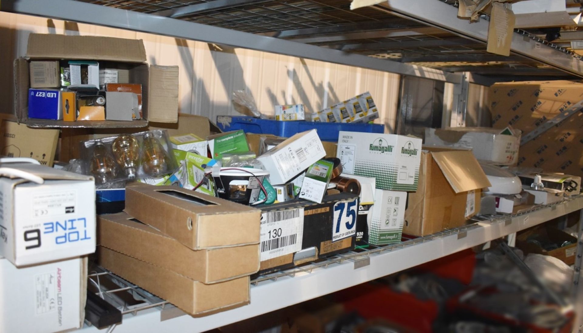 Large Assorted Job Lot - Many Various Items Included - Light Fittings, Bulbs, Emergency Exit Signs
