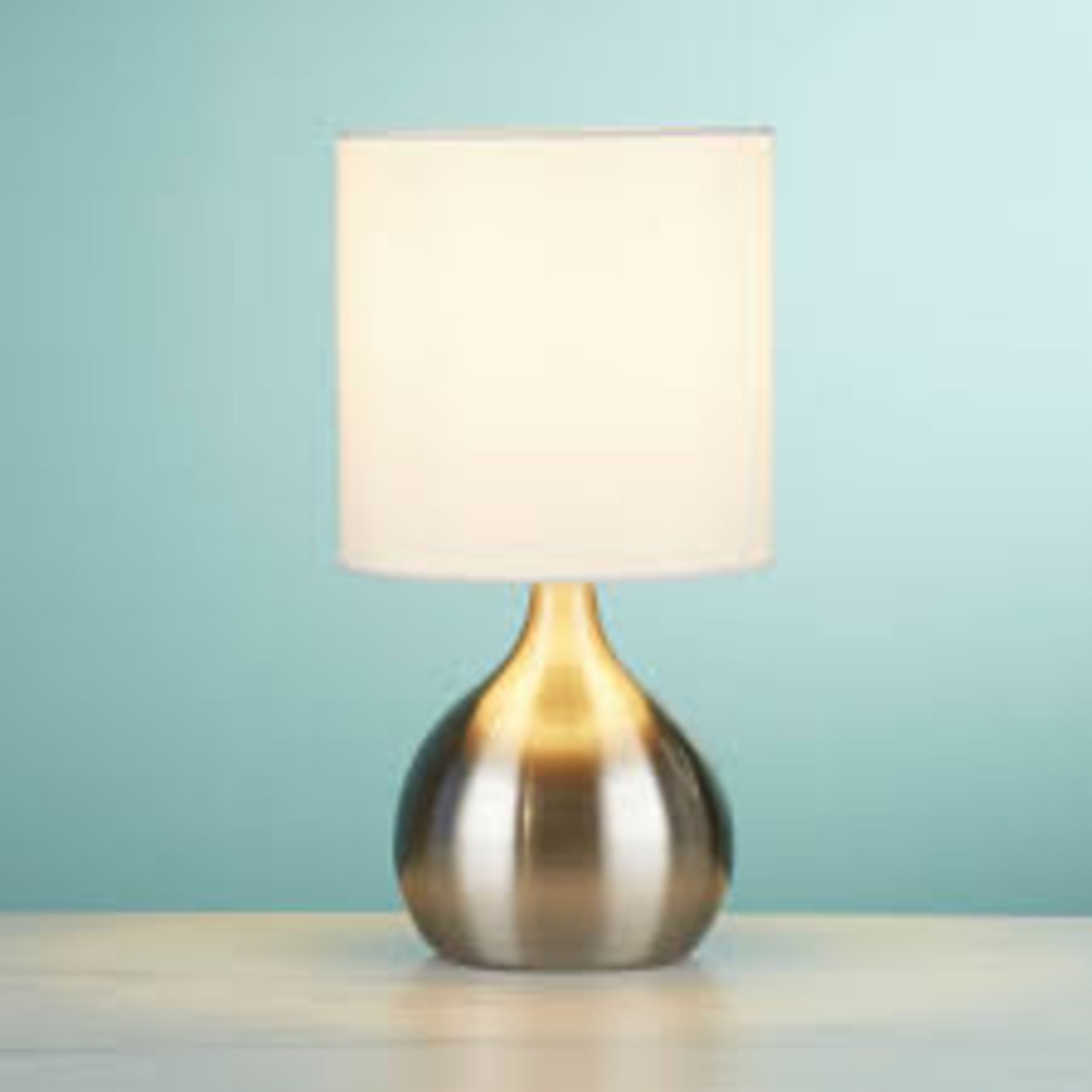 1 x Searchlight Touch Table Lamp in satin silver - Ref: 3923SS - New and Boxed Stock - Image 3 of 4