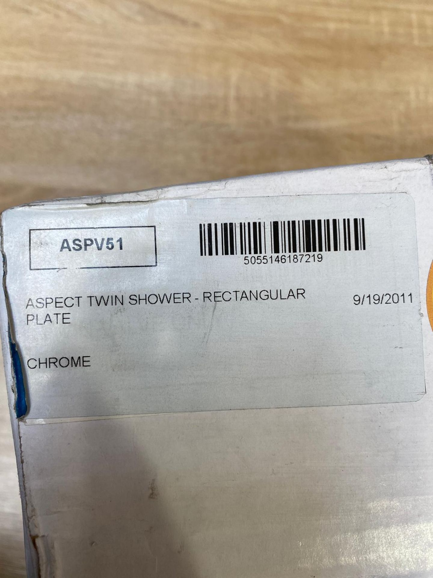 1 x Aspect Twin Shower Rectangular Plate in Chrome - Code: ASPV51 - New Stock - Location: Altrincham - Image 3 of 3