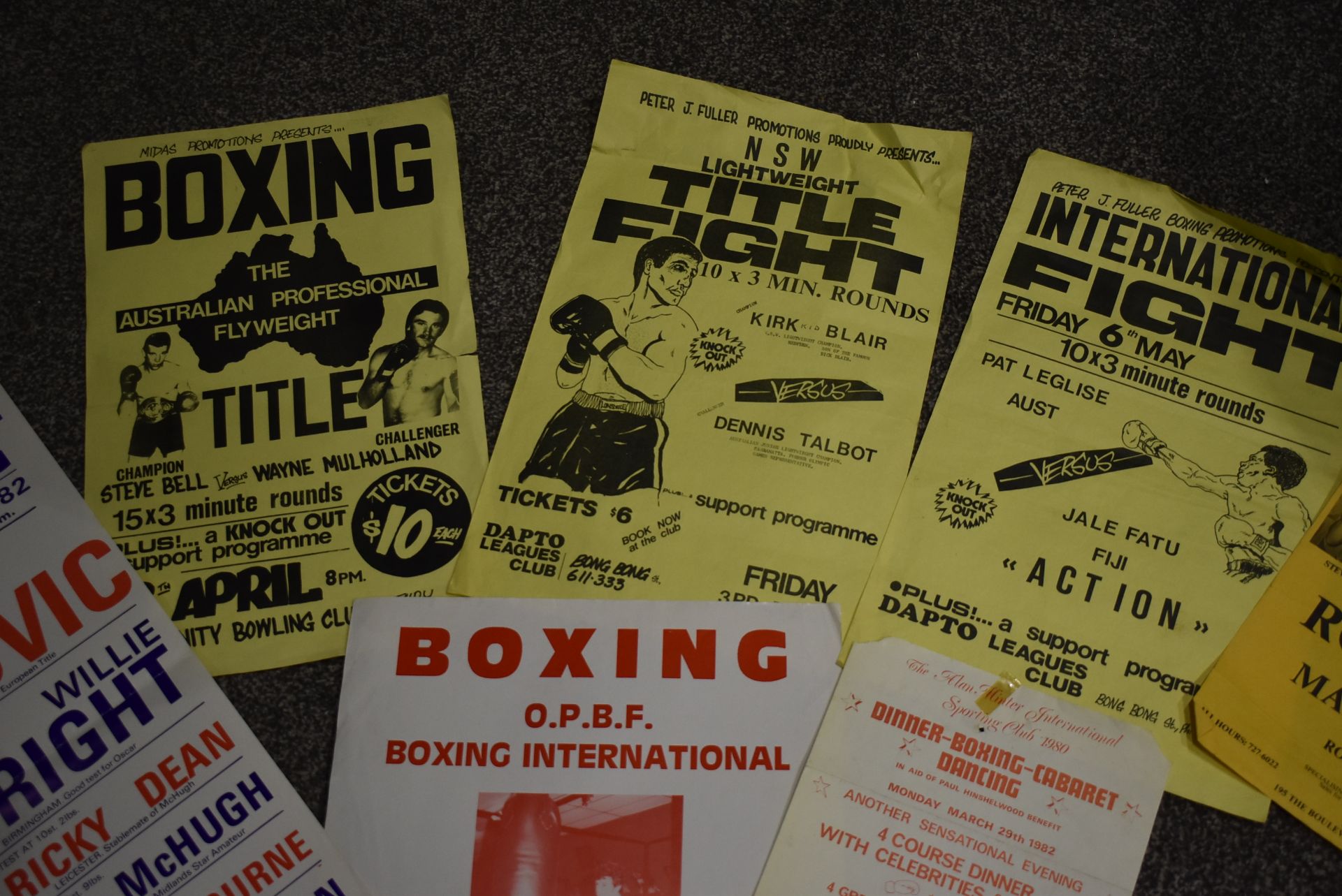 Collection of 9 x Vintage Early 1980's Boxing Posters - Venues Include Lewisham Concert Hall, - Image 6 of 7