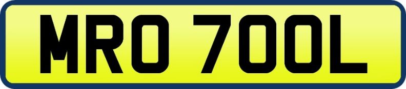 1 x Private Vehicle Registration Car Plate - MR0 7OOL - CL590 - Location: Altrincham WA14