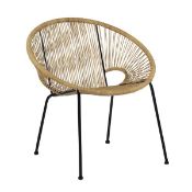 1 x  LUCCA Designer Rattan Chair By Woood Design - Dimensions: Height: 73cm x Length: 69cm x