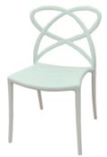 4 x CARRICK Contemporary Indoor/Outdoor Chairs With Scandinavian Flair In White - Brand New /
