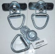 10 x Swivel D Ring Brackets For Truck Beds, Vans, Boats etc - Part No CS7 - New and Unused - CL622 -