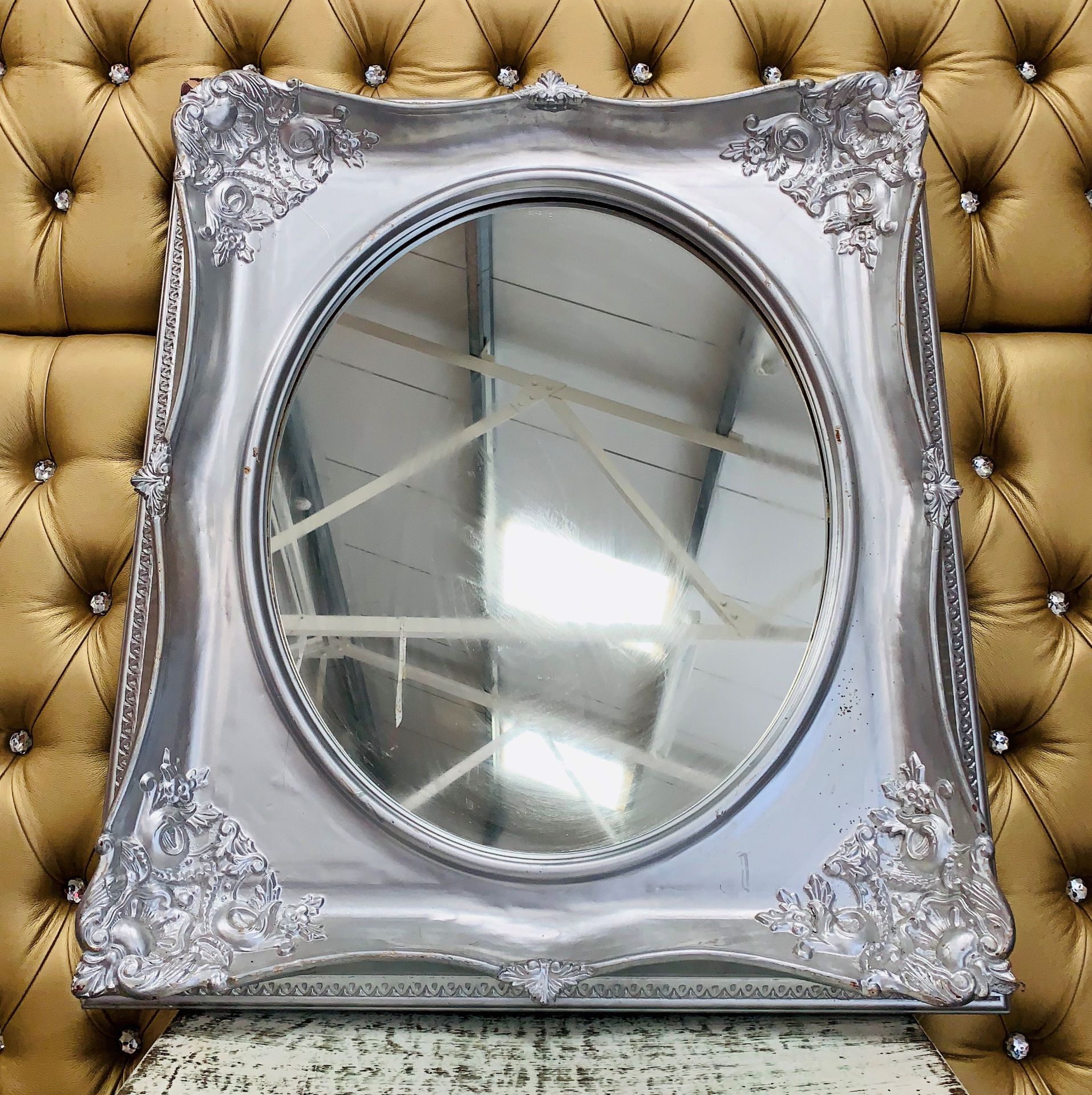 6 x Assorted Antique Picture Frames + 1 x Ornate Mirror In Silver - Ex-Display - Image 3 of 6