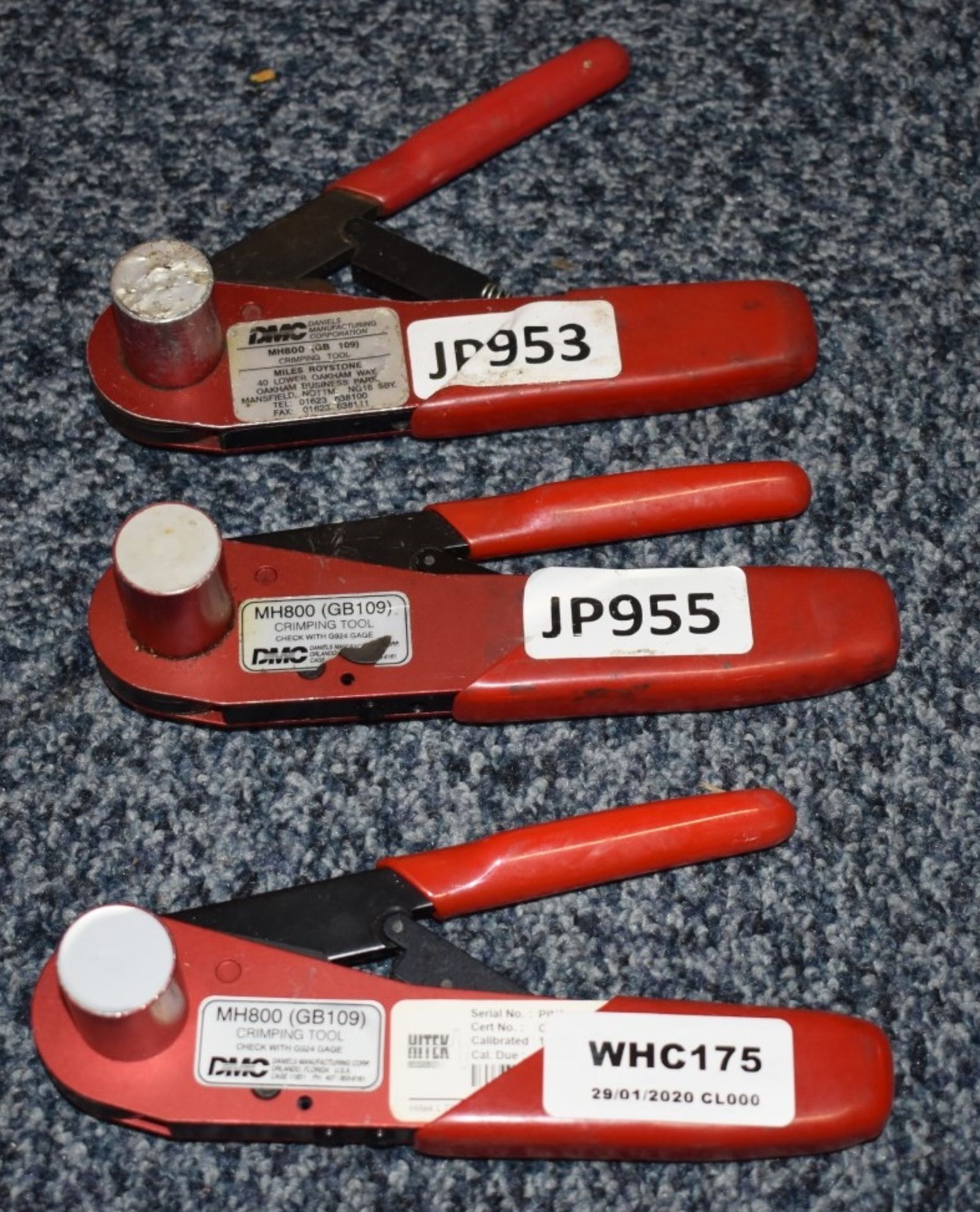 3 x DMC MH800 Crimping Tools - Ref WHC175 WH2 - CL011 - Location: Altrincham WA14