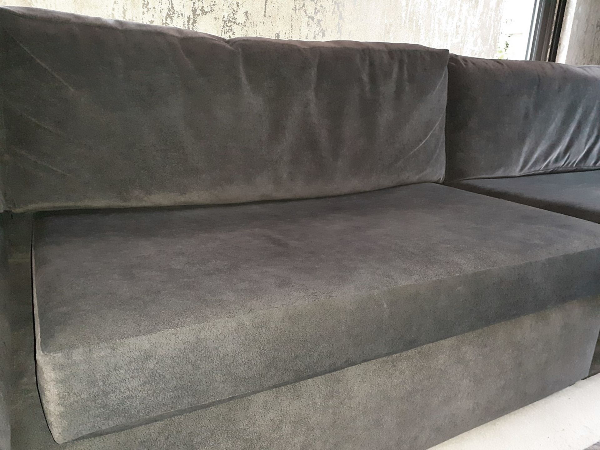 1 x Corner Sofa In 4 x Sections - Upholstered In A Rich Grey Chenille *NO VAT ON HAMMER* - Image 3 of 22