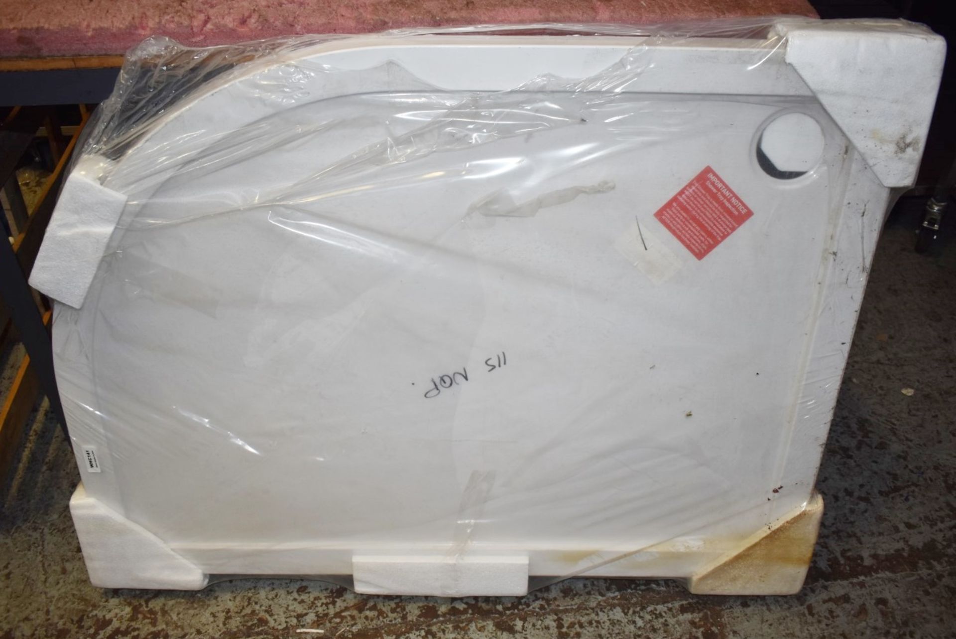 1 x Offset Quadrant Stone Shower Tray - New in Packet - Ref WHC141 WH1 - CL011 - Location: - Image 2 of 2