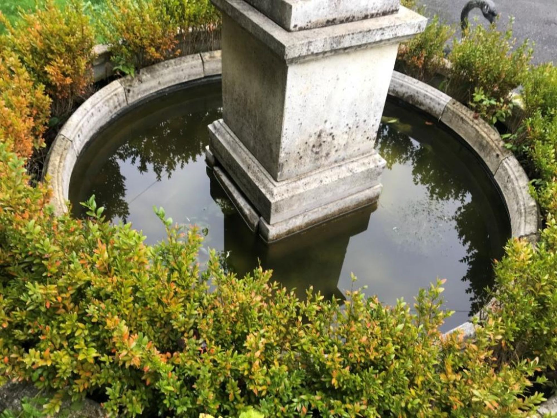 A Magnificent Period Style Circular Stone Fountain Pond With Mature Herbaceous Borders - 3 Metres In - Image 6 of 21