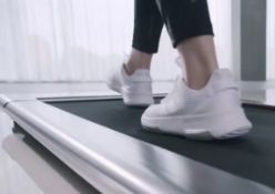 1 x Slim Tread Ultra Thin Smart Treadmill Running / Walking Machine - Lightweight With Folding
