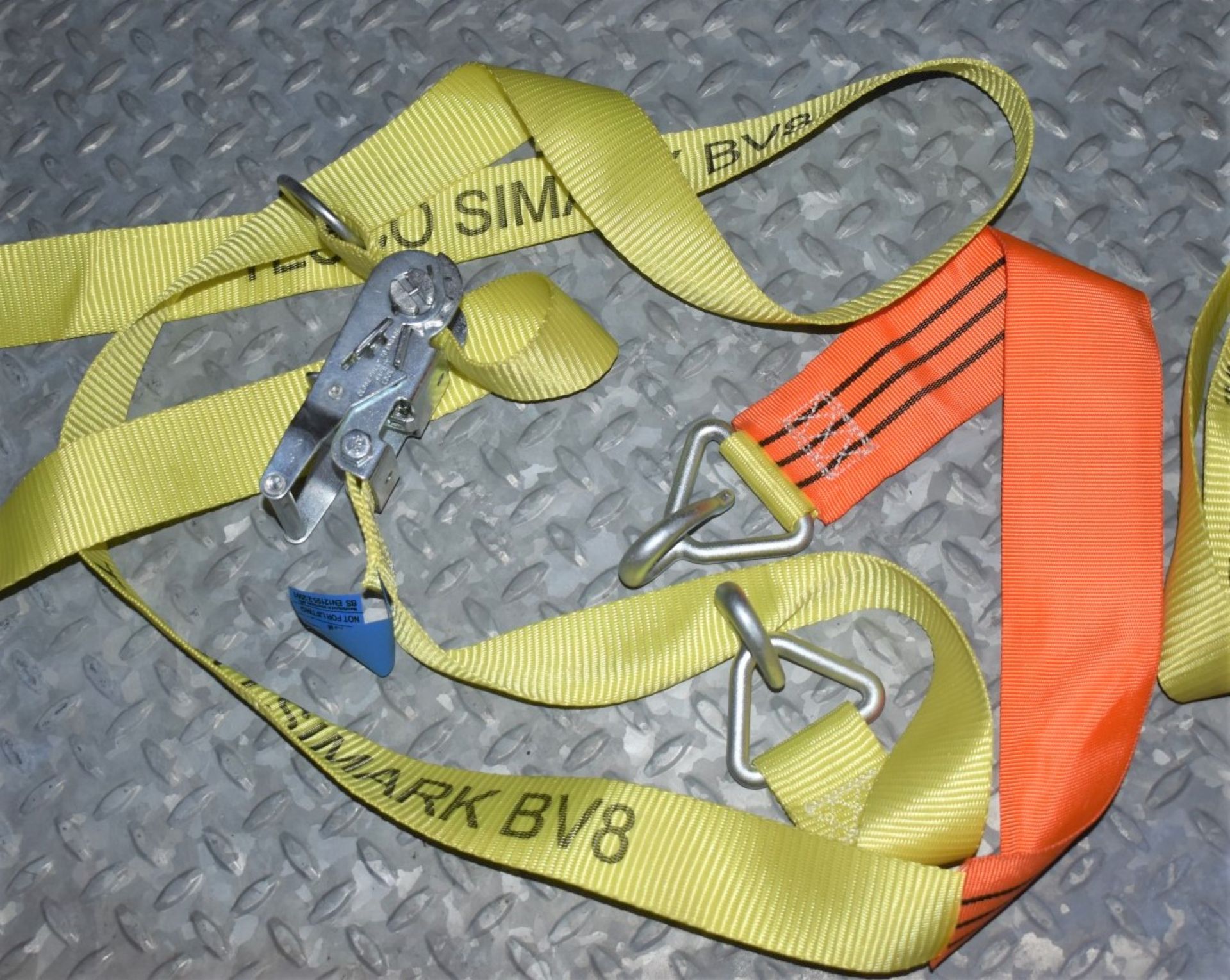 4 x Simark Load Control Cargo Vehicle Ratchet Straps - 3.5m Length - Part No BV8 - CL622 - Ref - Image 2 of 5