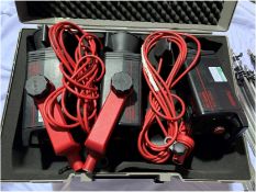 3 x Multiblitz Compact Lights In Hard Carrying Case - Ref: RITAP11 - CL548 - Location: Leicester LE4