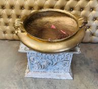 2 x Fibreglass Gold Floating Bowls - Dimensions: 70cm x 21cm - Ref: Lot 27 - CL548 - Location: