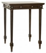 1 x JUSTIN VAN BREDA 'Thomas' Tall Side Table With A Dark Oak Finish - Dimensions: W50 x D50 x H65cm