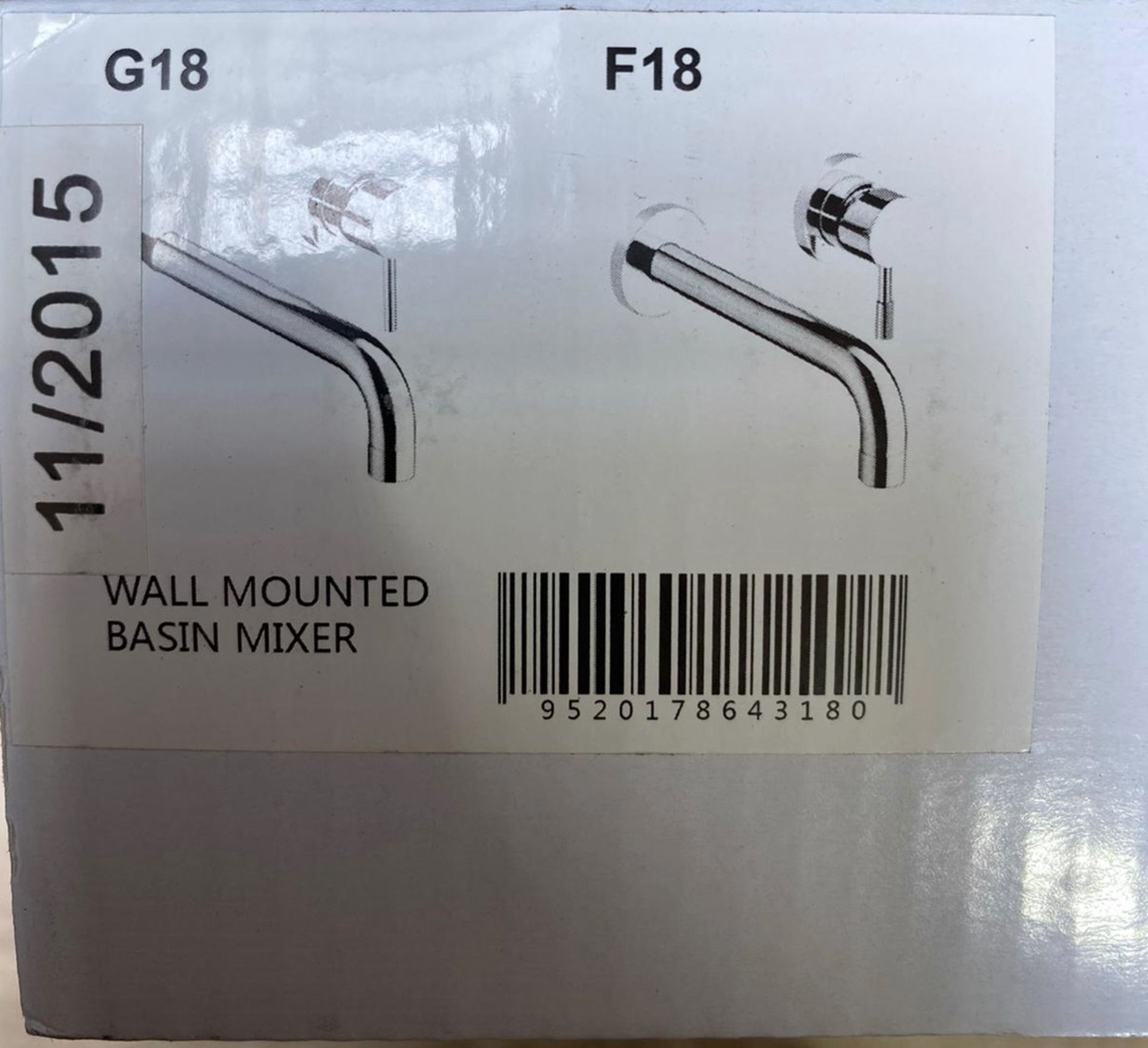 1 x Synergy Wall Mounted Basin Mixer G18/F18 - New Boxed Stock - Location: Altrincham WA14 - - Image 2 of 3