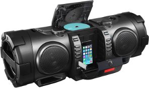 1 x JVC RV-NB100B Bluetooth Portable CD Boomblaster with Lightning Dock and DAB - RRP £250 - Pre-