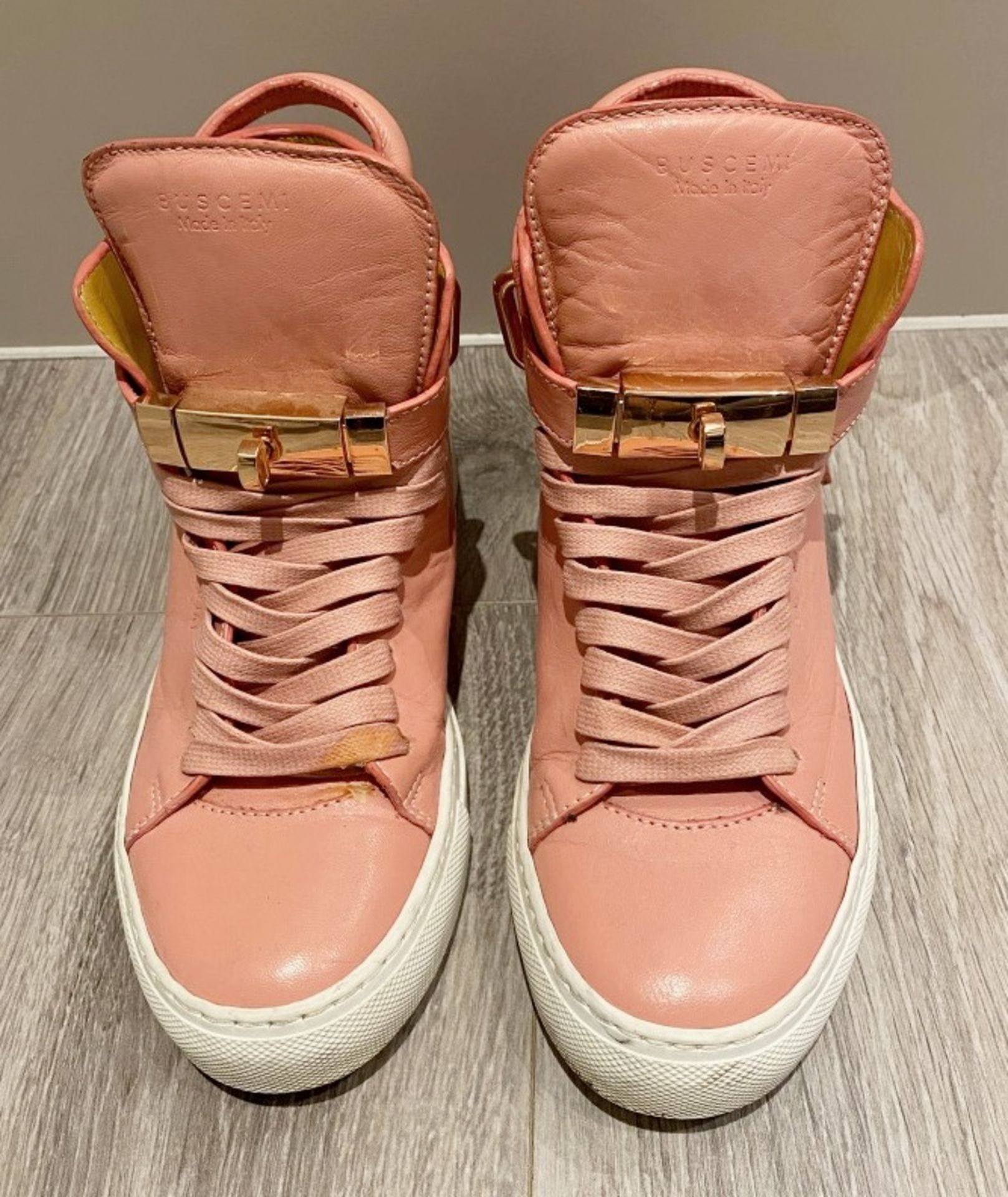 1 x Pair Of Genuine Buscemi Sneakers In Pink - Size: 36 - Preowned in Worn Condition - Ref: LOT22 -