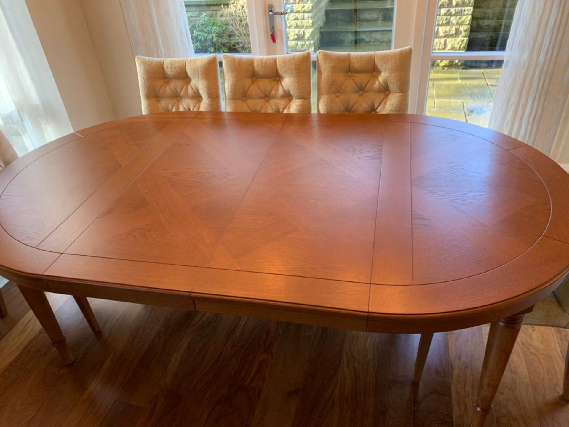 1 x Large Wooden Extending Dining Table With Leaves - Dimensions: 207cm Extended / 120cm - Image 2 of 4