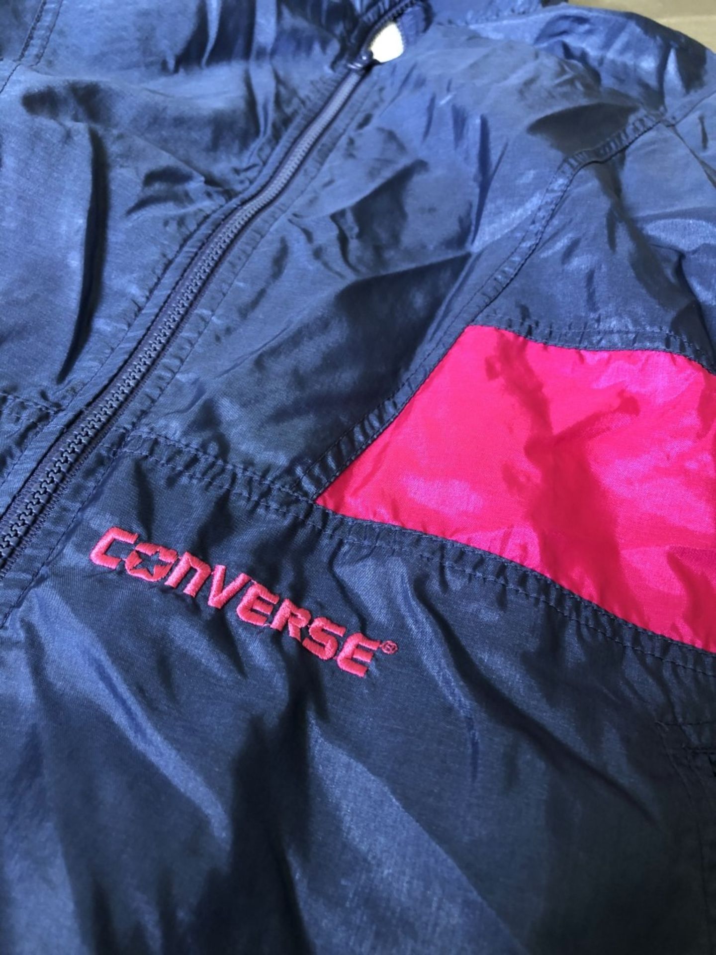1 x Men's Genuine Vintage Converse Tracksuit In Blue/Pink - Size: Medium - Preowned - Ref: JS112 - - Image 4 of 12