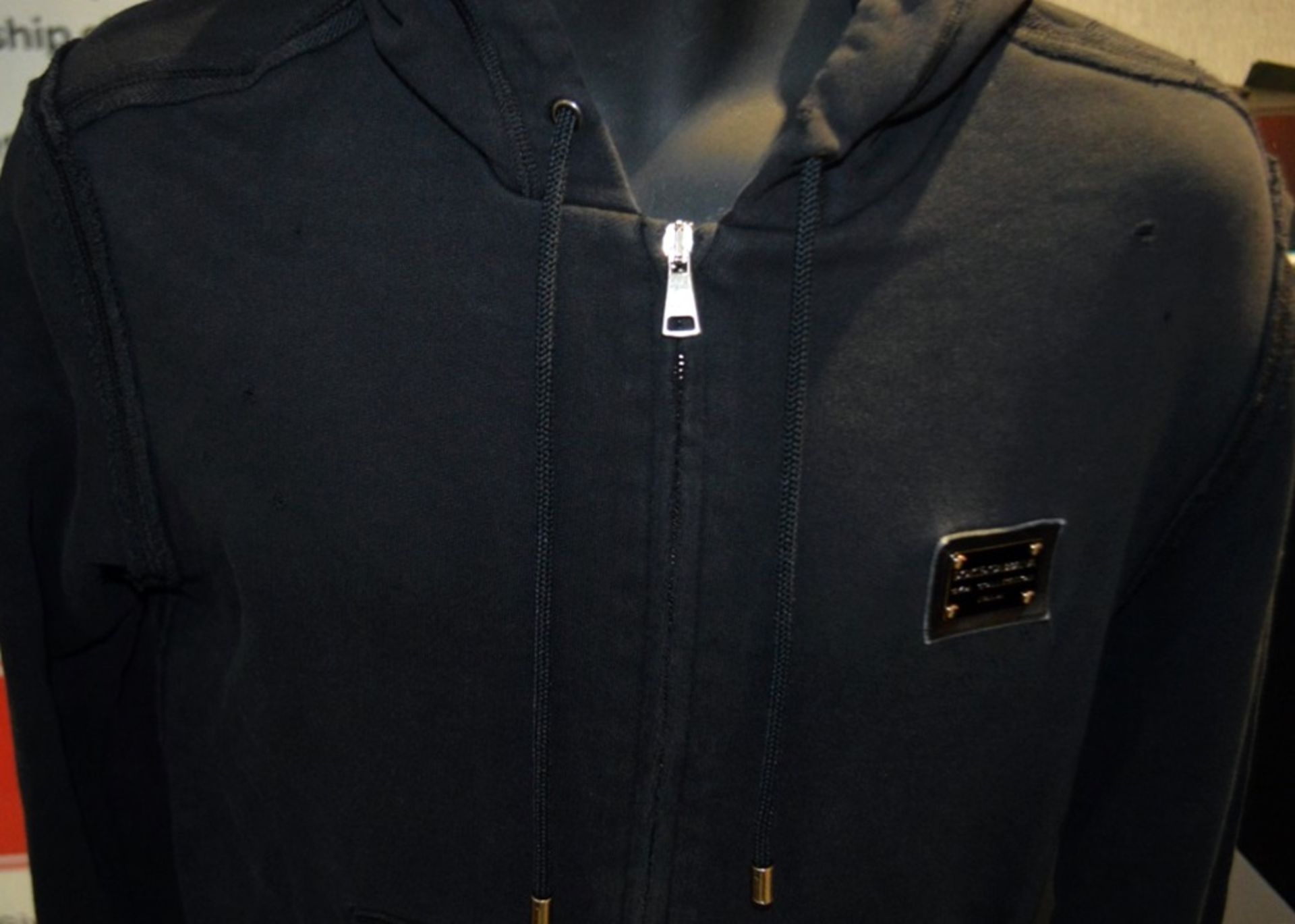 1 x Men's Genuine Dolce & Gabbana Zip Hoodie In Black - Size: 46 - Preowned In Very Good - Image 3 of 9