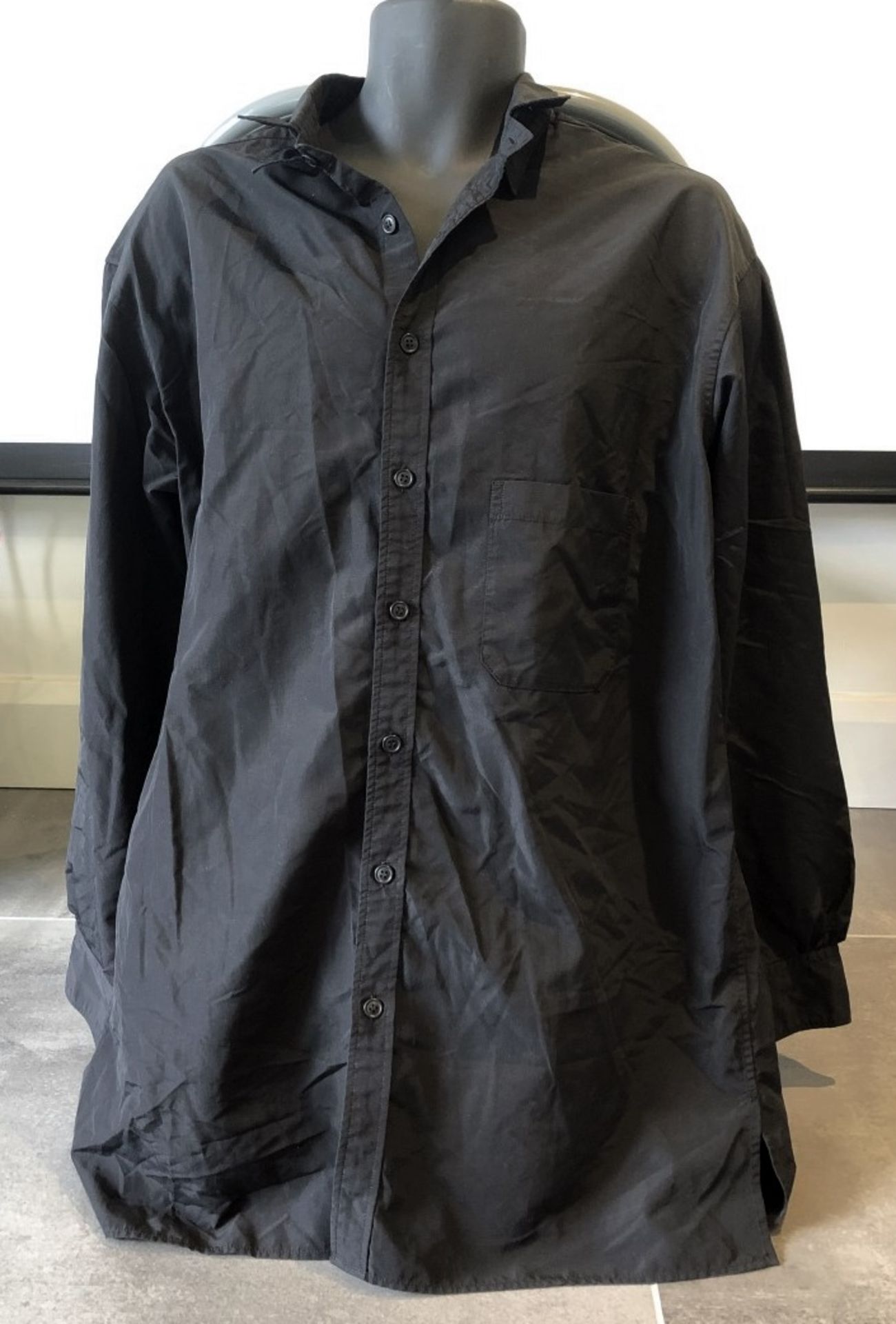 1 x Men's Genuine Andrea Ya-Aqov Long Sleeve Shirt In Black - Size (EU/UK): 4/4 - Preowned