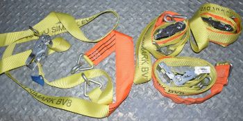 4 x Simark Load Control Cargo Vehicle Ratchet Straps - 3.5m Length - Part No BV8 - CL622 - Ref