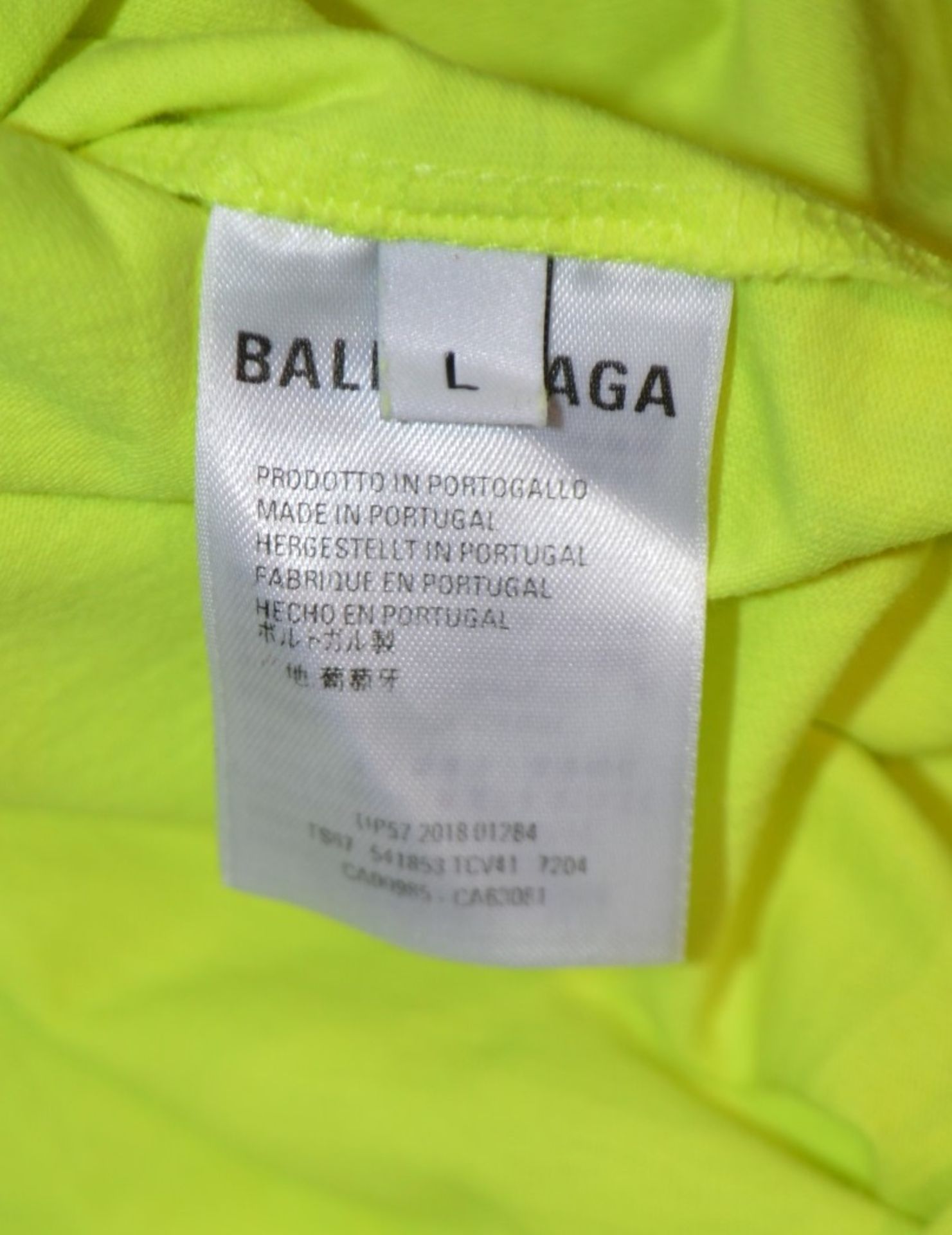 1 x Men's Genuine Desiner Balenciaga T-Shirt In Neon Green/Yellow - Preowned - Ref: JS167 - NO VAT - Image 2 of 8
