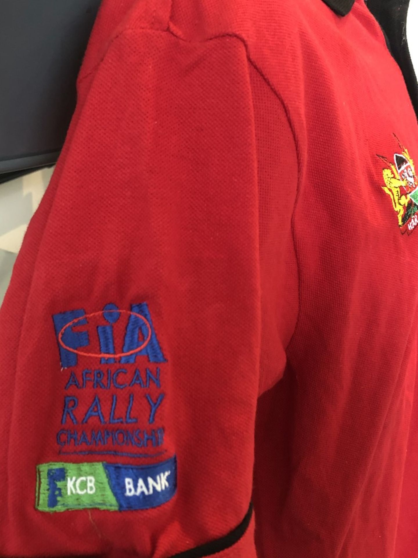 1 x Men's Genuine Poloknit Polo Shirt In Red 'WRC Safari Rally Project' - Size (EU/UK): L/L - Image 2 of 8