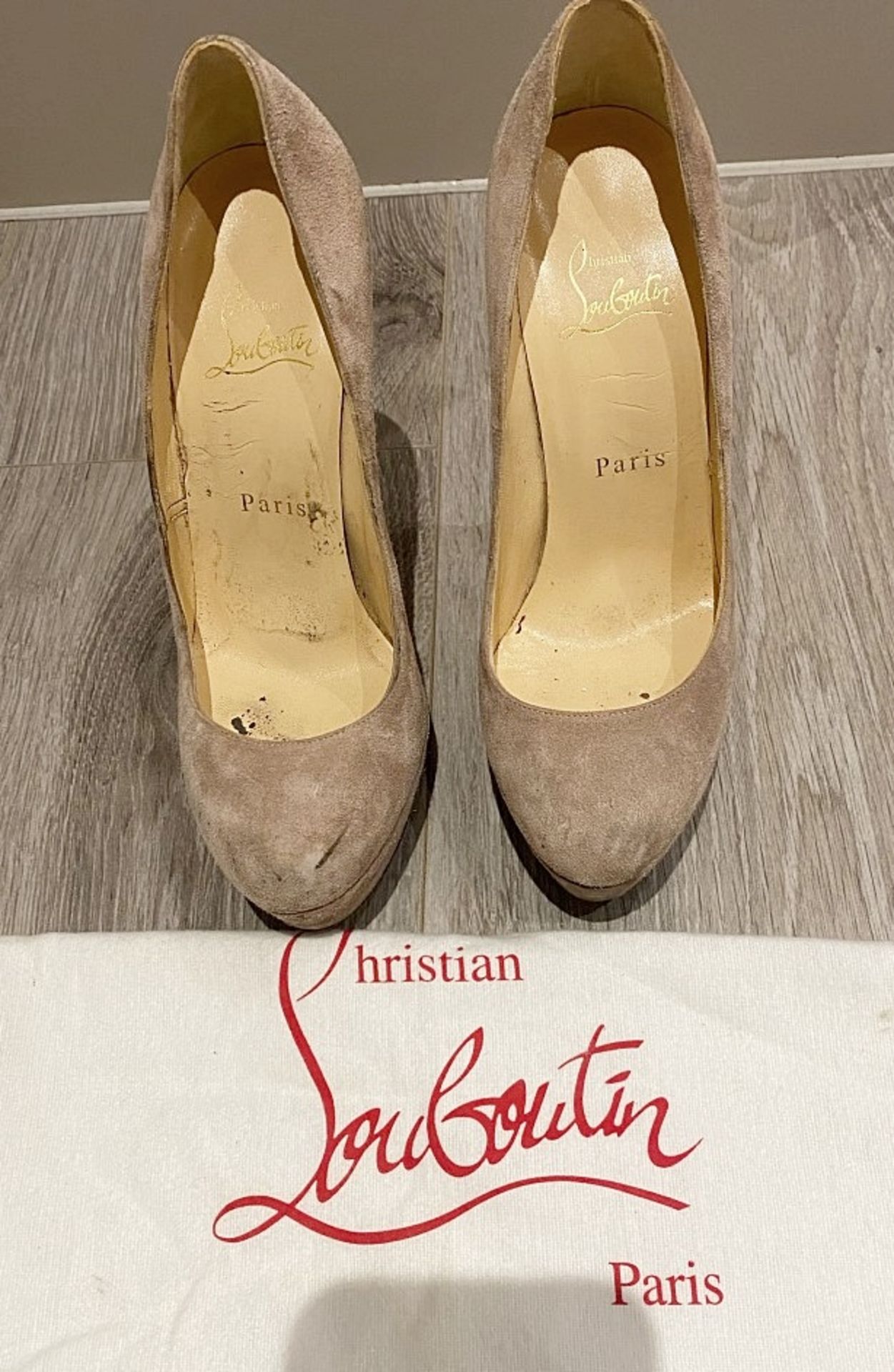 1 x Pair Of Genuine Christain Louboutin High Heel Shoes In Light Pink - Size: 36 - Preowned in Very - Image 4 of 4