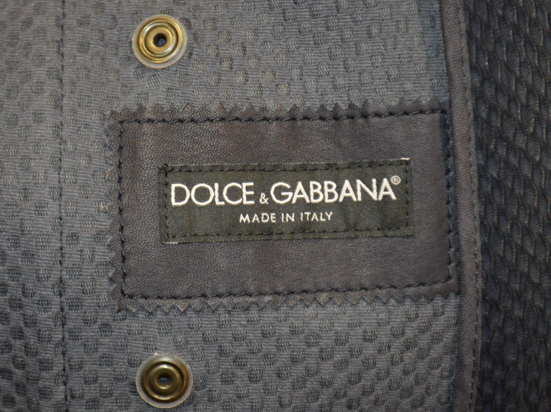 1 x Men's Genuine Dolce & Gabbana Bomber Jacket In Navy - Size: 46 - Preowned In Very Good Condition - Image 5 of 9