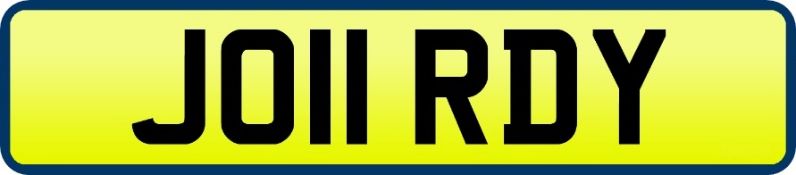 1 x Private Vehicle Registration Car Plate - JO11 RDY - CL590 - Location: Altrincham WA14More