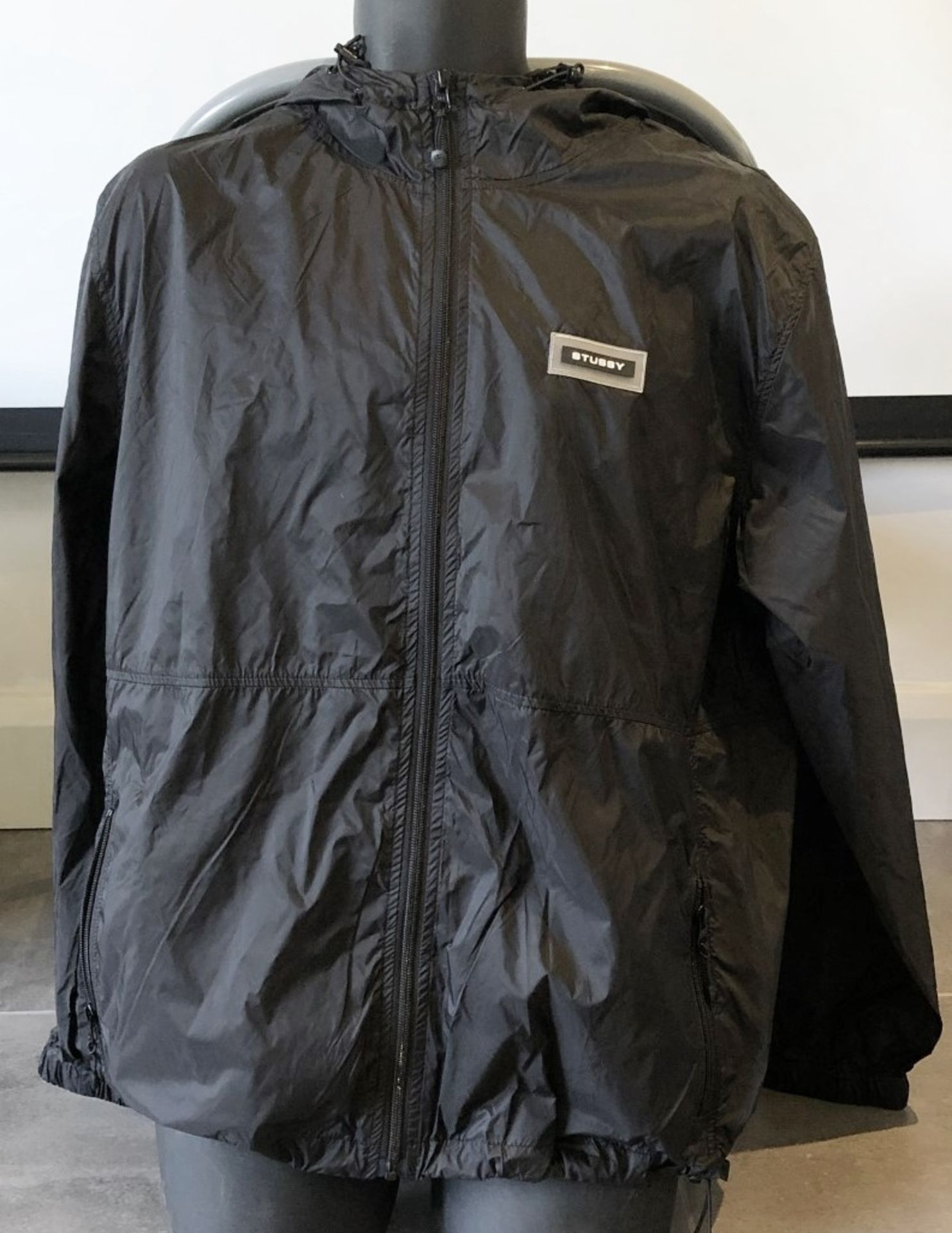 1 x Men's Genuine Stüssy Designer Jacket In Black - Size (EU/UK): L/L - Preowned - Ref: JS187 - NO