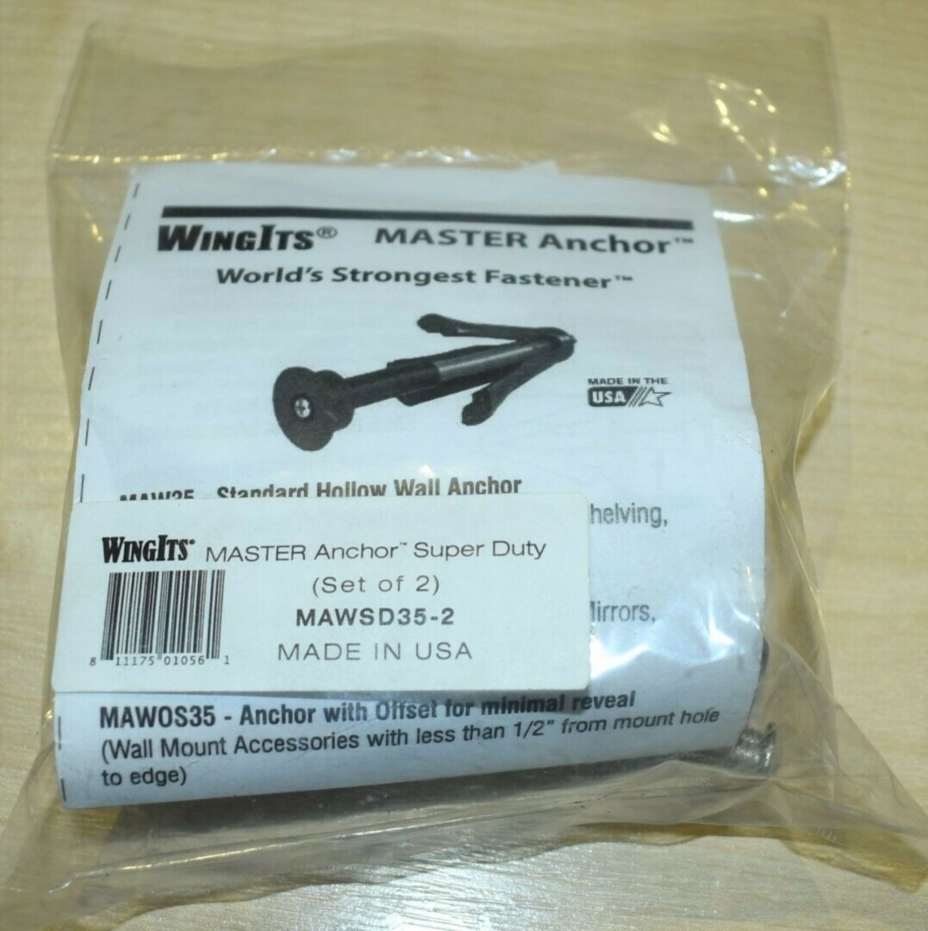 400 x Packs of WingIts Master Anchor Super Duty With Offset Drywall Fasteners - Brand New Stock - - Image 3 of 6