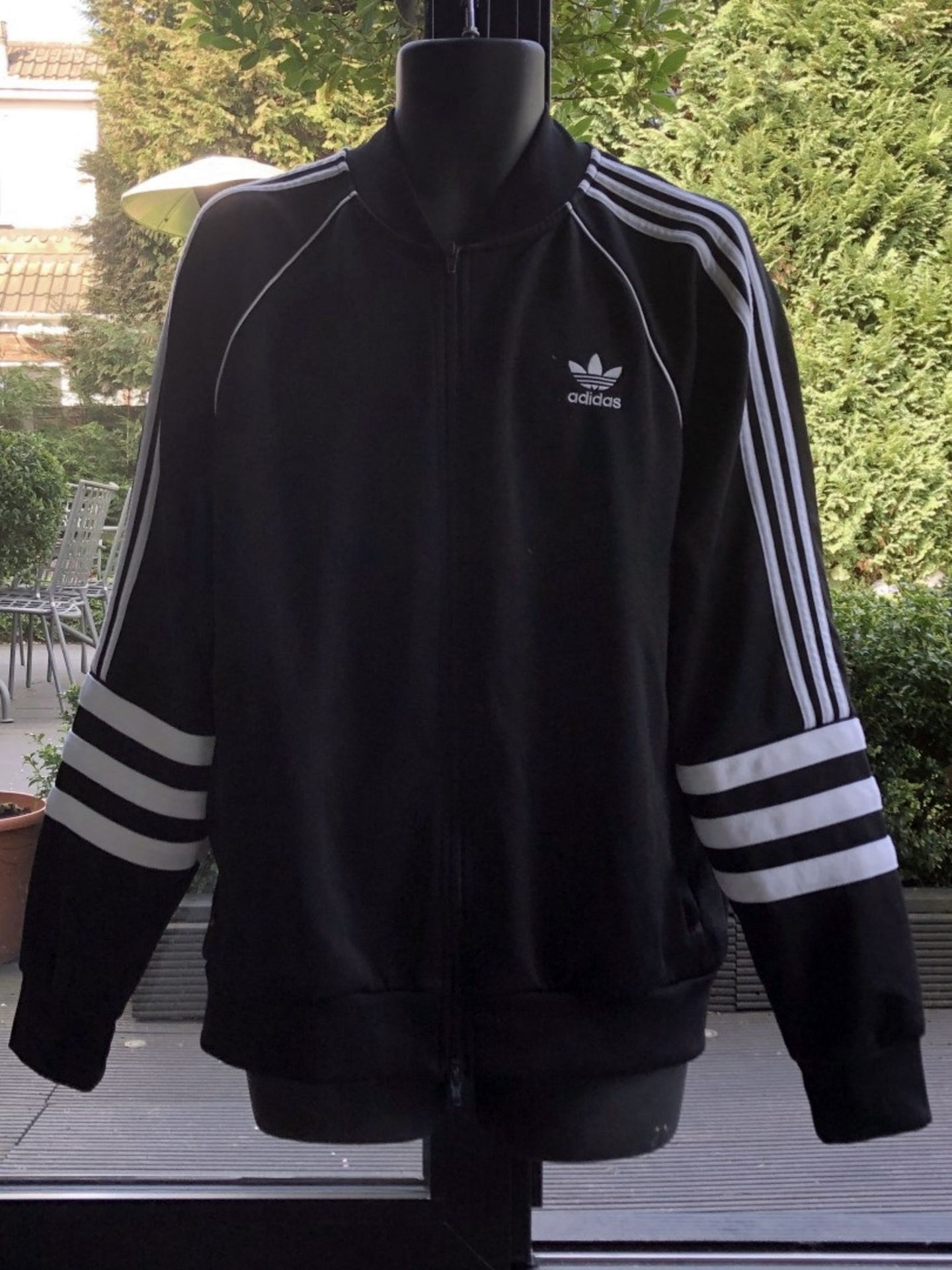 1 x Men's Genuine Adidas Tracksuit In Black - Size (EU/UK): L/L - Preowned - Ref: JS117 - NO VAT