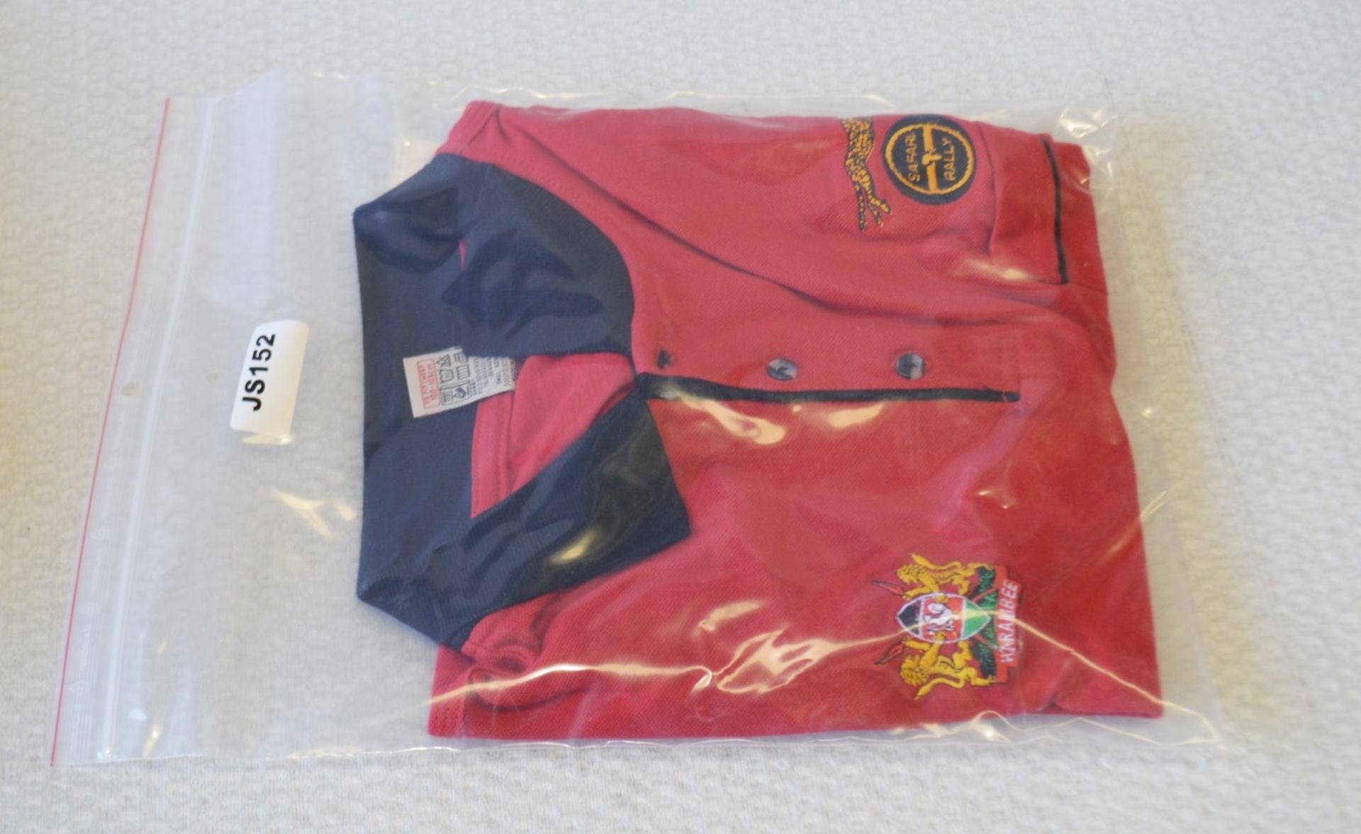 1 x Men's Genuine Poloknit Polo Shirt In Red 'WRC Safari Rally Project' - Size (EU/UK): L/L - Image 8 of 8