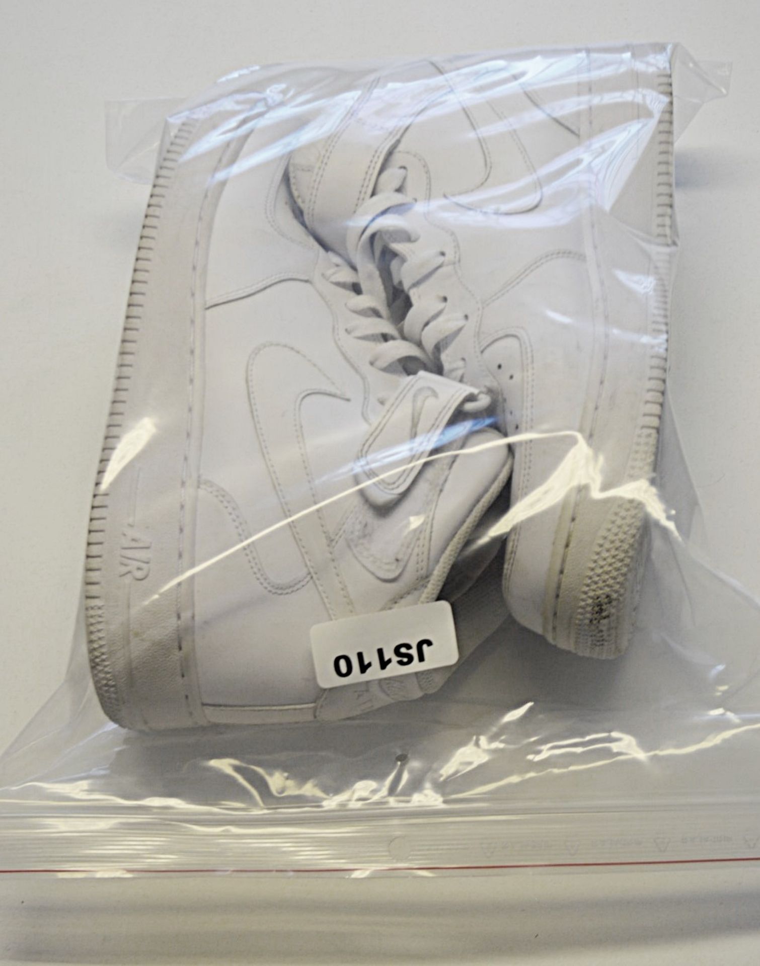 1 x Pair Of Men's Genuine Nike 'Air Force 1 Mid' Trainers In White - Size (EU/UK): 44.5/9.5 - - Image 6 of 6