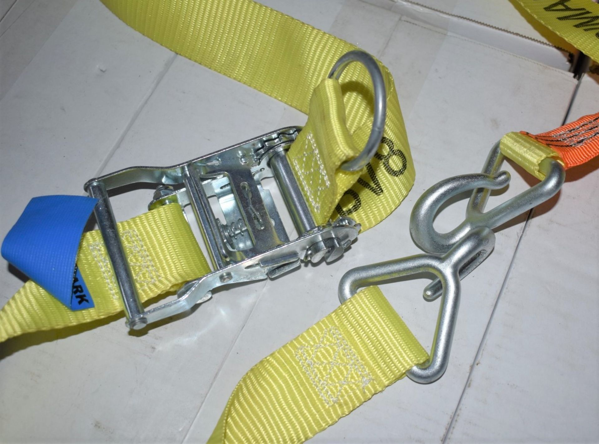 4 x Simark Load Control Cargo Vehicle Ratchet Straps - 3.5m Length - Part No BV8 - CL622 - Ref - Image 5 of 5