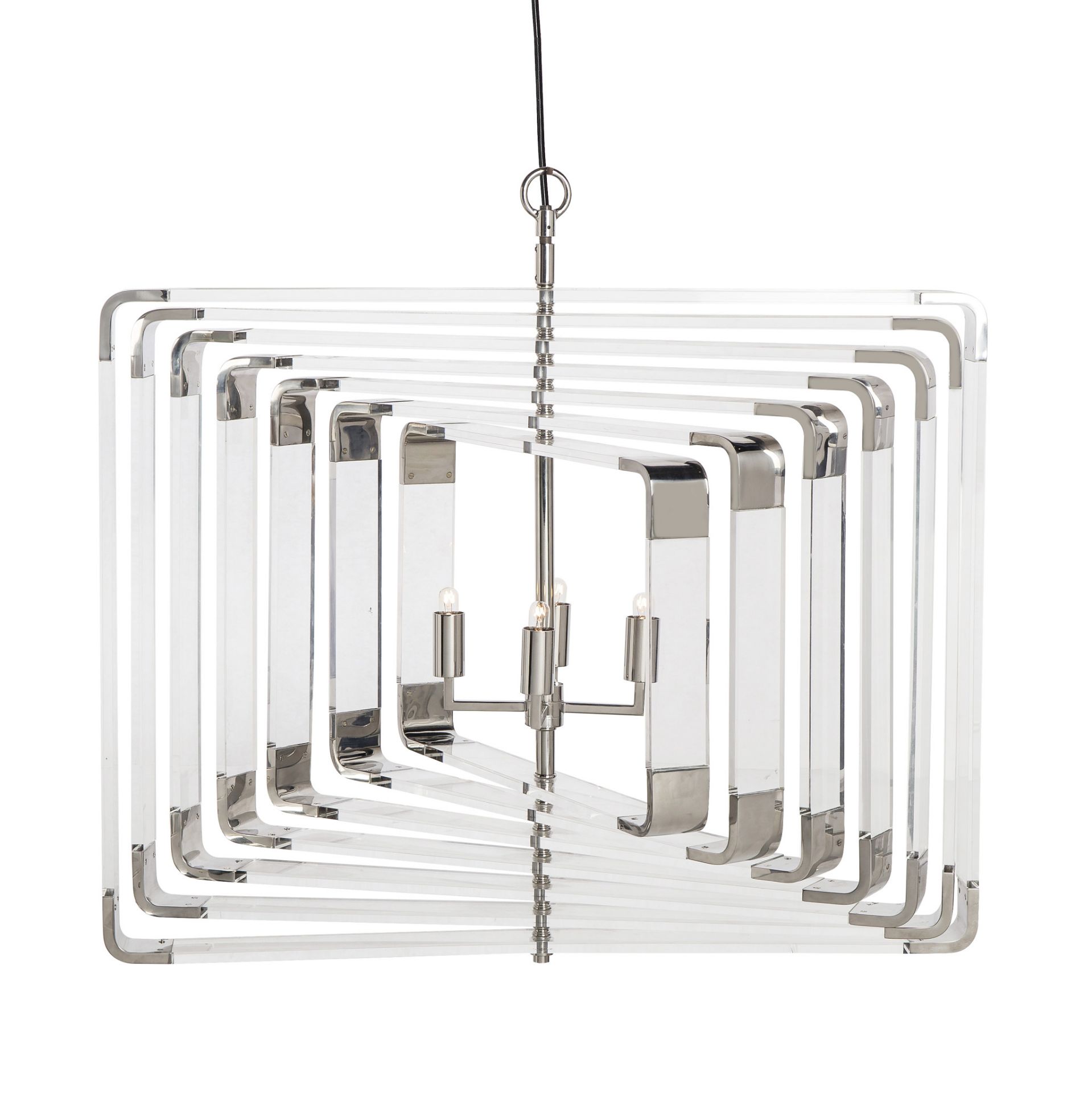 1 x Sonder Living Spiral Acrylic 7-Layer Light With Nickel Finish - New Boxed Stock - Ref: FG1007211 - Image 5 of 6