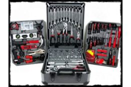 1 x Muller Kraft 186 Piece Tool Kit With Alutrolley Tool Case - Chrome Vanadium Steel Universal Tool