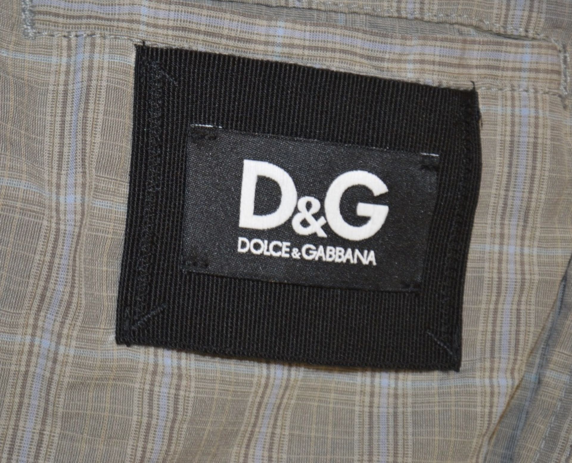 1 x Men's Genuine Dolce & Gabbana Bomber Jacket In Grey/Blue - Size: 48 - Preowned In Good Condition - Image 6 of 8