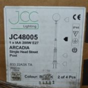 1 x JCC Lighting ARCADIA Single Head STREET LIGHT POST 0 200w E27 - IP44 Rated - Traditional Full