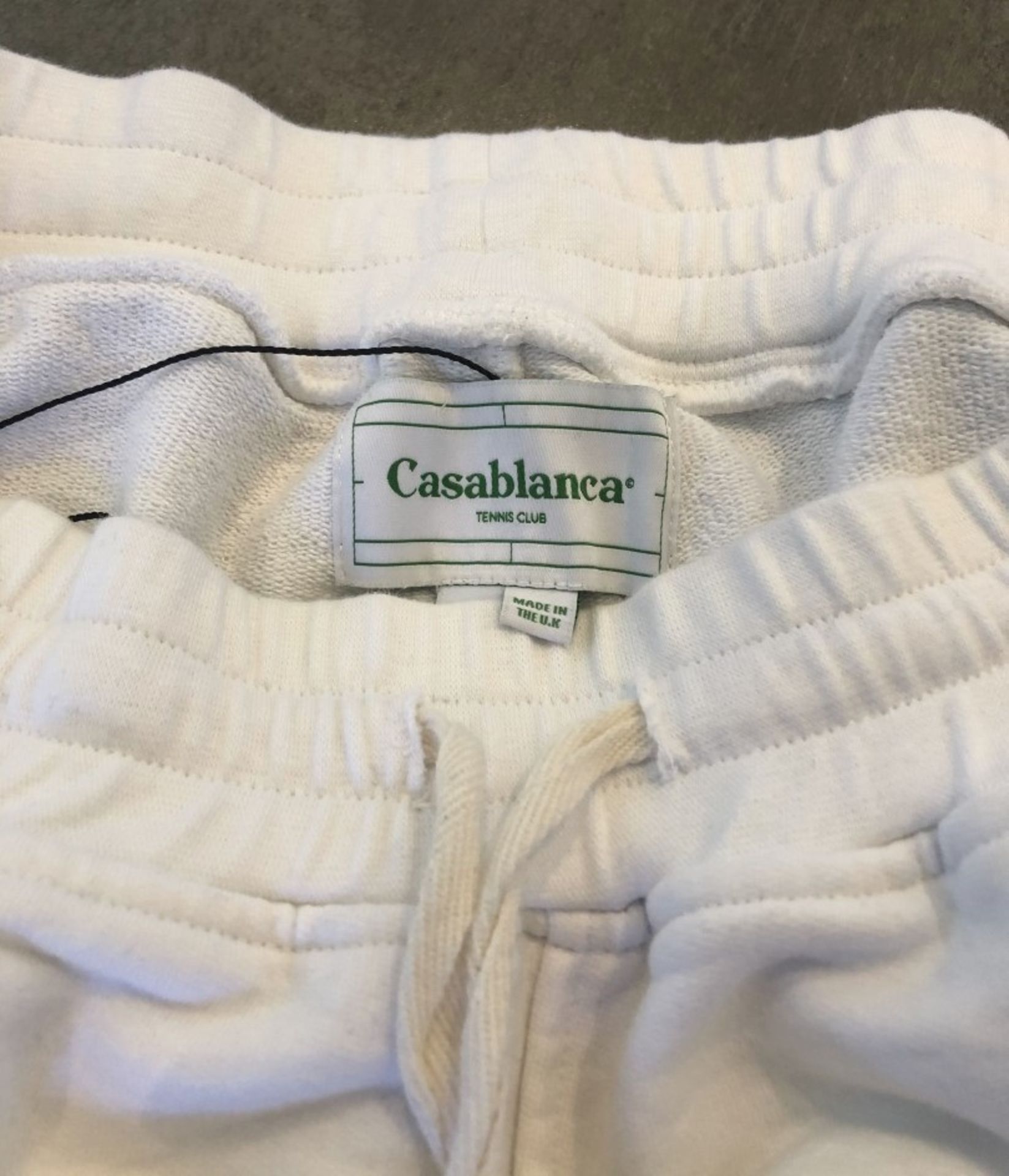 1 x Pair Of Men's Genuine Casablanca Tracksuit Bottoms In White - Size (EU/UK): L/L - Preowned - - Image 3 of 6