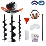 1 x High Performance 65cc Petrol Earth Auger and Fence Post Hole Borer - Brand New Boxed Stock -