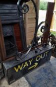 1 x Old Tube Station Sign - Ref: JB278 (F) - Pre-Owned - NO VAT ON THE