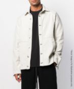 1 x Men's Genuine Andrea Ya-Aqov Designer Denim Jacket In Beige - Size: Large - Original RRP £350.00