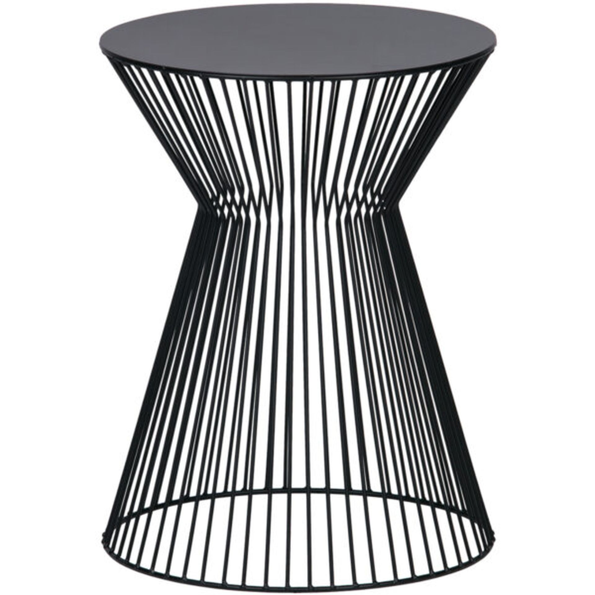 1 x 'Suus' Contemporary Diabalo Style Openwork Metal SIDE Table In Black - Brand New Boxed Stock - Image 3 of 3