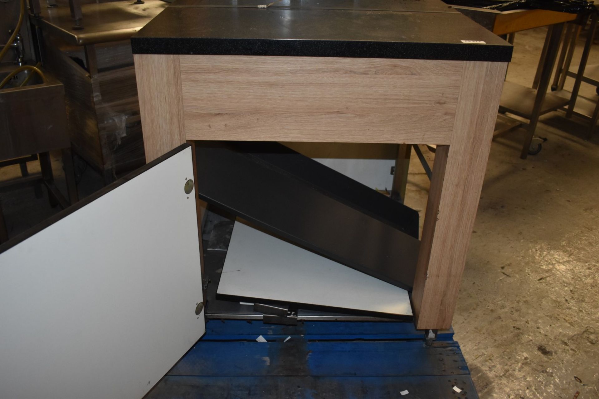 1 x Modern Coffee Machine Stand With Undercabinet Storage and Tiled Back - Size H91 x W80 x D87 - Image 4 of 7