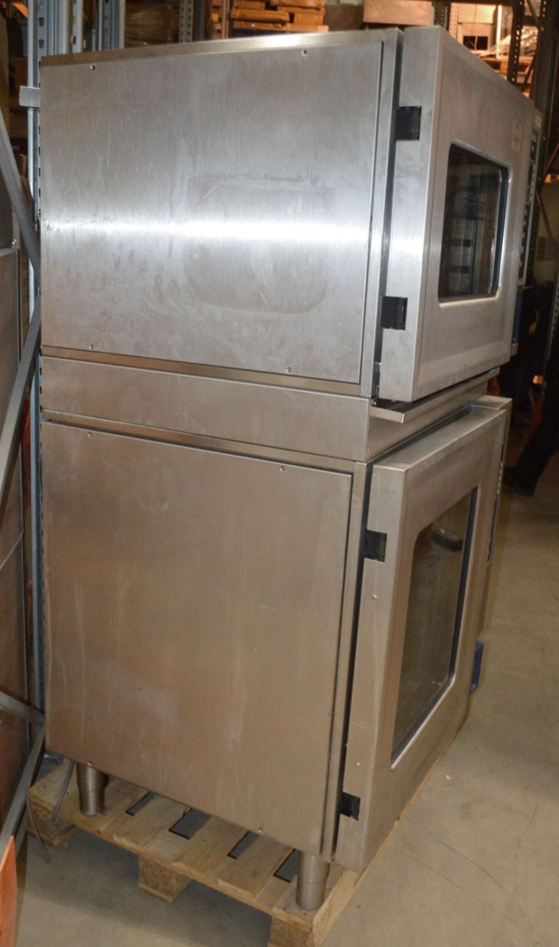 1 x HOBART Commercial Double Oven Stack -  Includes 1 x Combination 10-Grid + 1 x Steam 6-Grid Oven - Image 2 of 17